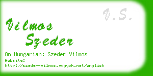 vilmos szeder business card